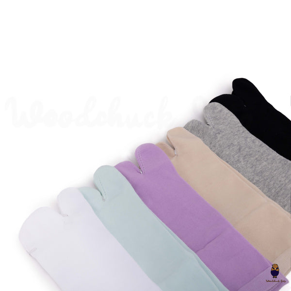 Japanese style women's Split-Toe tabi cotton socks fit sizes EU35-40