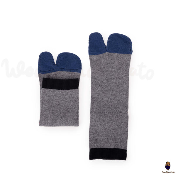 Japanese style men's Split-Toe tabi cotton quarter anklets socks fit sizes EU39-46