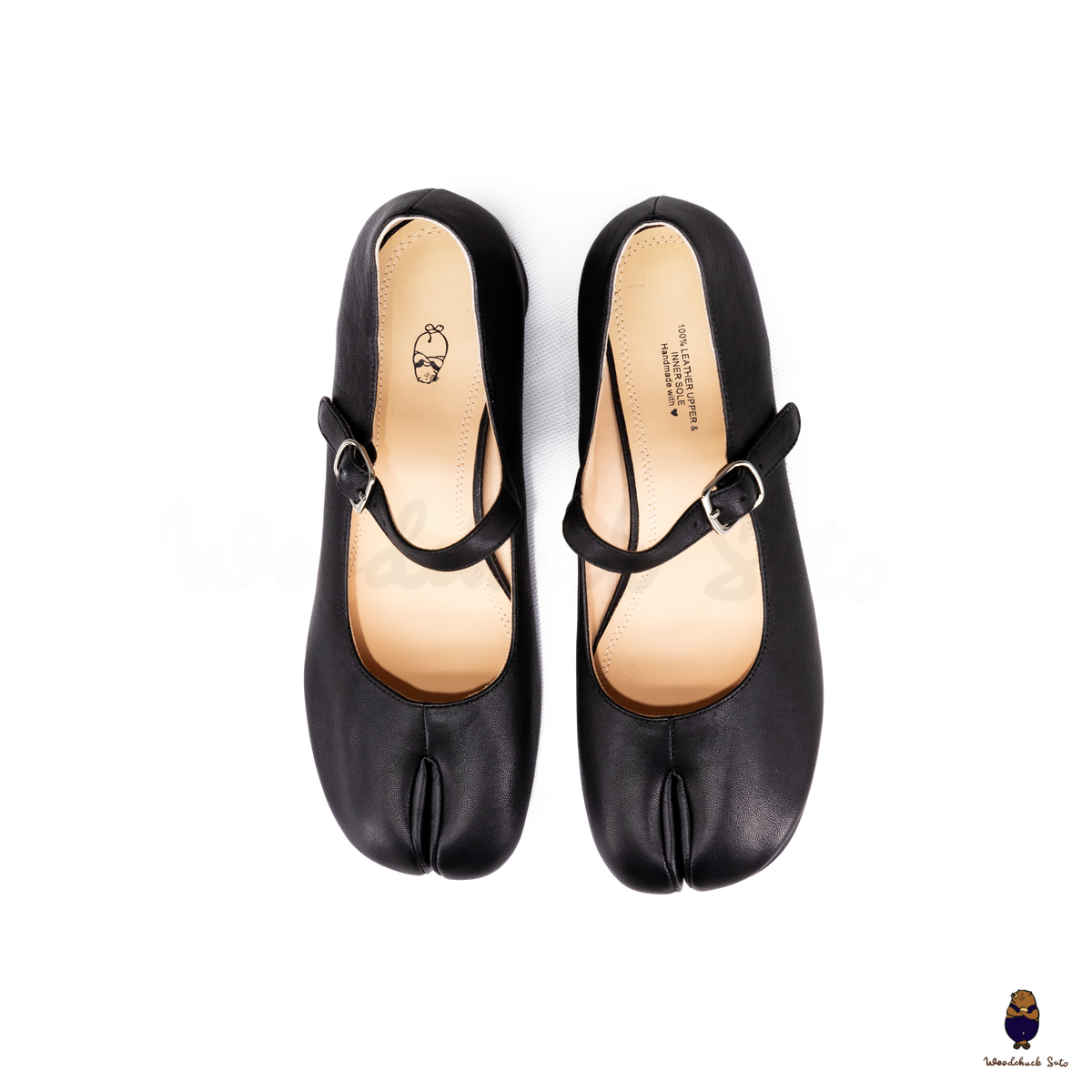 ソウタ EU43/28cm WoodChuckSato Women's Men's Black Tabi Split-Toe Sheep