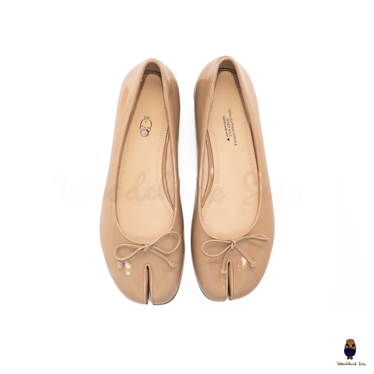 【WOOHWA】BALLET STRAP HOOD T Bamboo Zelous 01 Black Chain T-Strap Ballet Flats - $26.00