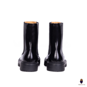 WoodChuckSato Bottines Chelsea élastiques en cuir de vache à bout fendu Tabi pour homme et femme avec semelle épaisse à crampons, tailles EU 35-47