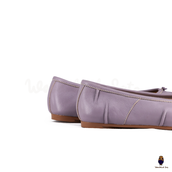WoodchuckSato Violet Fold Leather Tabi Ballet Flats