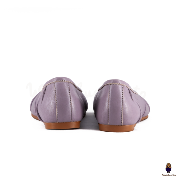 WoodchuckSato Violet Fold Leather Tabi Ballet Flats