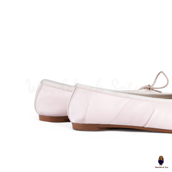 WoodchuckSato Pink Vegan Bow Tabi Ballet Flats