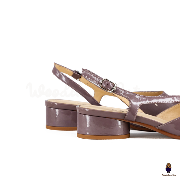 WoodchuckSato Mina Mauve Taupe Open-Side Tabi Heels