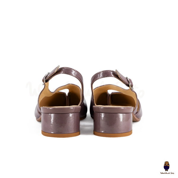 WoodchuckSato Mina Mauve Taupe Open-Side Tabi Heels