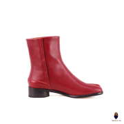 唐物　肩衝双耳茶入　I34-2 WoodChuckSato Women's Men's Bright Red Tabi Split-Toe Cow