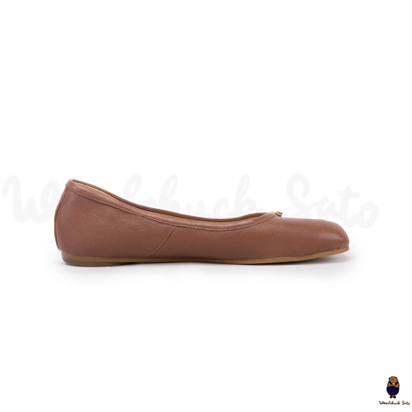 Unisex-Tabi-Sandalen aus braunem Leder, Größe 35-45