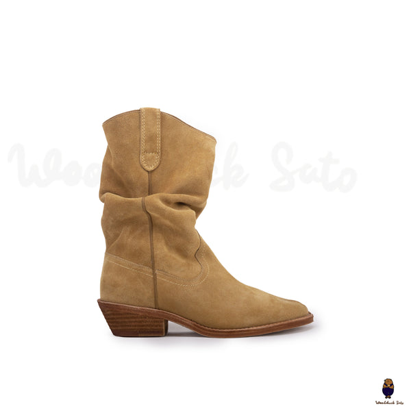 Woodchucksato Tabi beige western boots