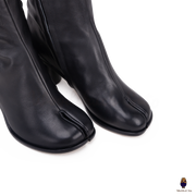 Botas hasta la rodilla de piel negra para hombre y mujer talla 35-45