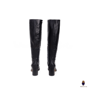 Botas hasta la rodilla de piel negra para hombre y mujer talla 35-45