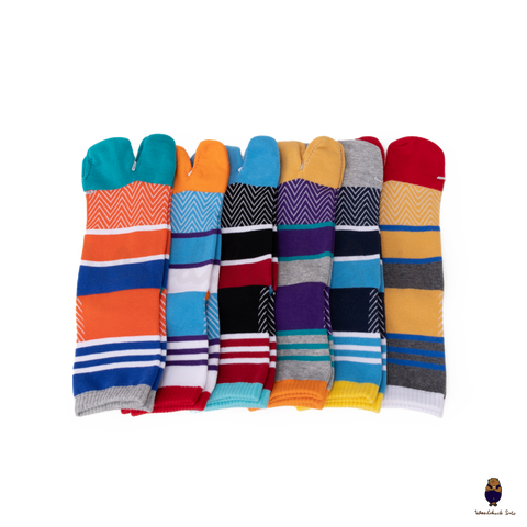 Japanese style women’s men's Split-Toe tabi quarter ankle socks fit sizes EU39-45
