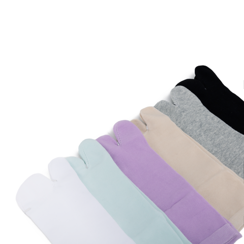 Japanese style women's Split-Toe tabi cotton socks fit sizes EU35-40