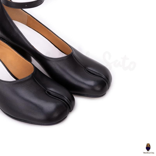 Tabi pumps heel unisex mary jane black sandals shoes