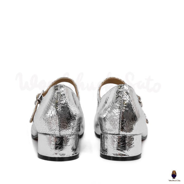 Woodchucksato tabi split toe unisex leather silver shoes