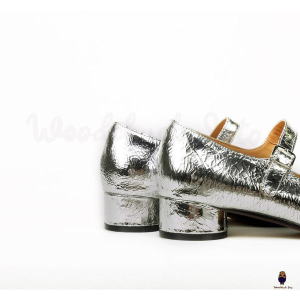 Woodchucksato tabi split toe unisex leather silver shoes