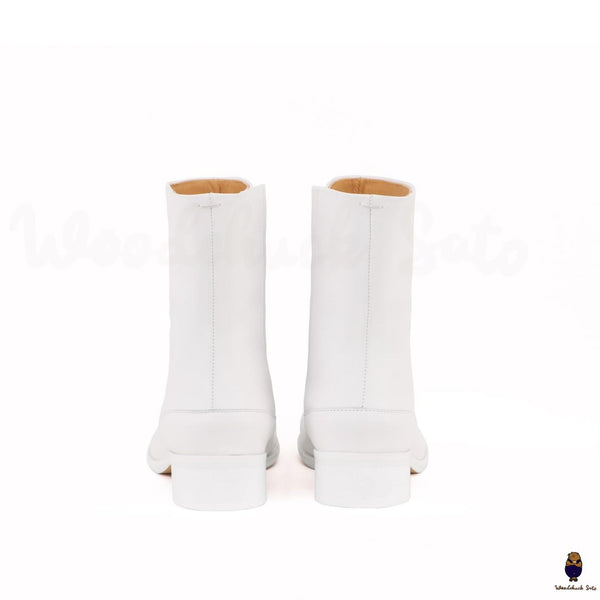 Unisex-Leder-Tabi-Stiefel mit geteilter Zehenpartie und 3 cm Absatzhöhe