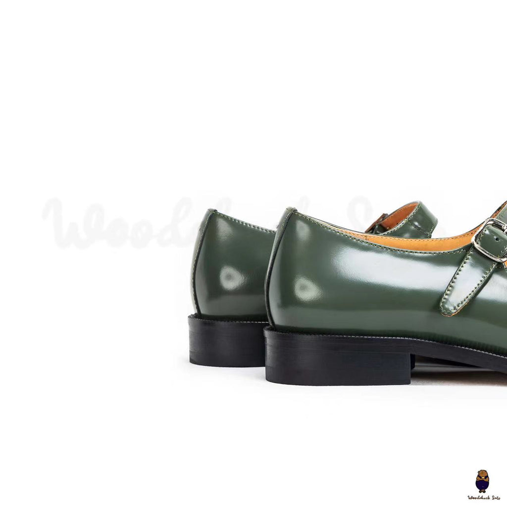 WoodChucksato women s men s Green Patent Calf Leather Tabi Mary Jane S WoodChuckSato