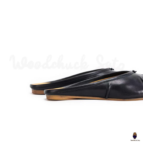 WoodChuckSato Scarpe da sabot da balletto in pelle "invecchiate" Tabi nere da uomo con punta divisa taglie EU 35-45