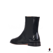 WoodChuckSato Damen Herren schwarze Tabi Split-Toe Rindsleder Pferdehaar elastische Stiefel Größen EU 35-47