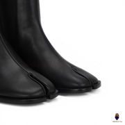 WoodchuckSato Black Cow Leather Tabi Chelsea Boots