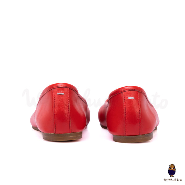 Sandales tabi unisexes en cuir rouge taille 35-45