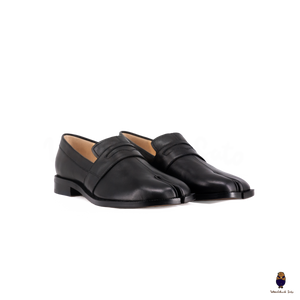 WoodchuckSato Classic Black Leather Tabi Penny Loafers
