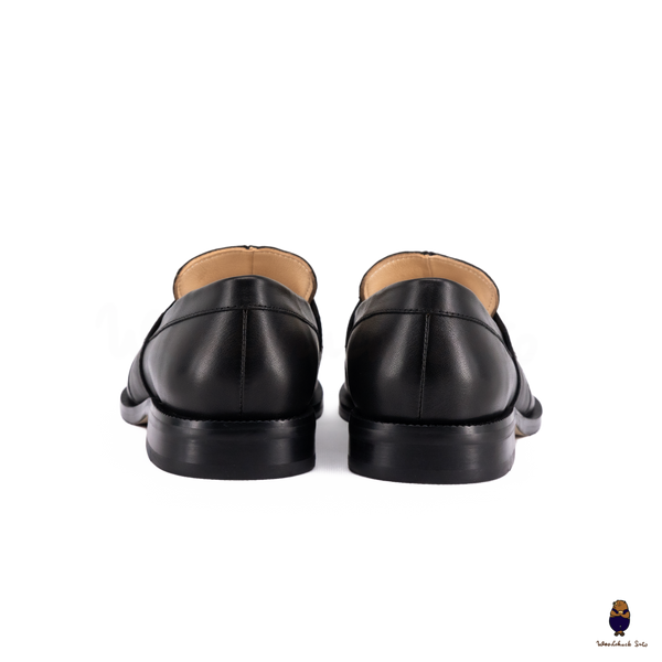 WoodchuckSato Classic Black Leather Tabi Penny Loafers