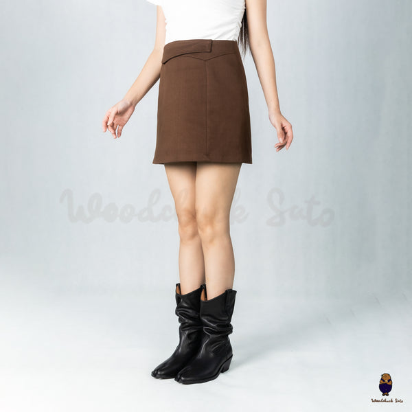 WoodchuckSato Black Cow Leather Slouchy Western Boots with Low Heel