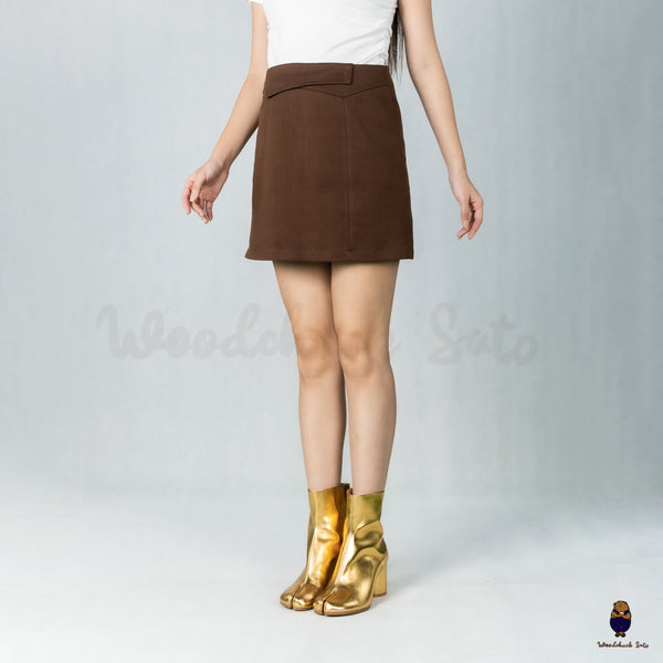 WoodchuckSato Gold Cow Leather Tabi Ankle Boots with 8 cm Heel