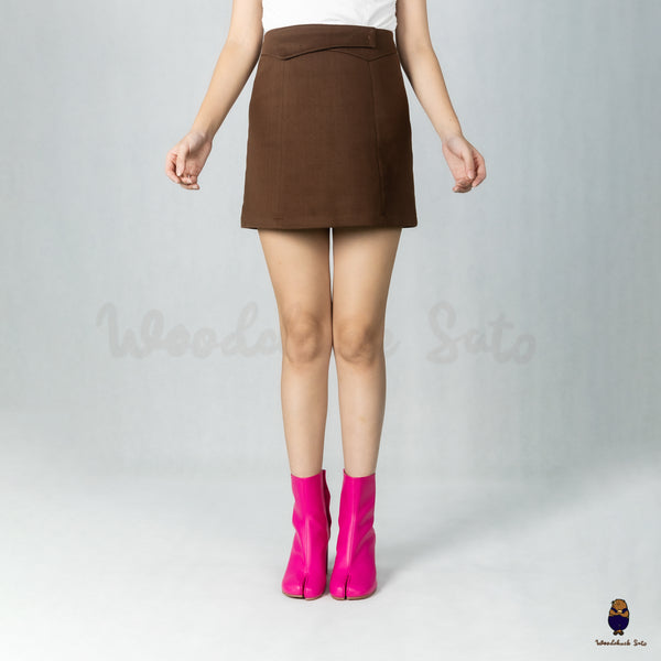 WoodchuckSato Pink Cow Leather Tabi Ankle Boots with 8 cm Heel