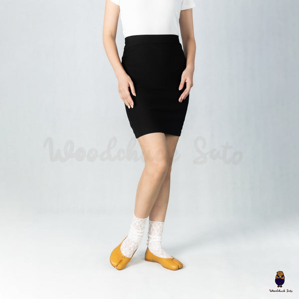 WoodChuckSato Mustard Yellow Tabi Split-Toe Leather Ballet Flats