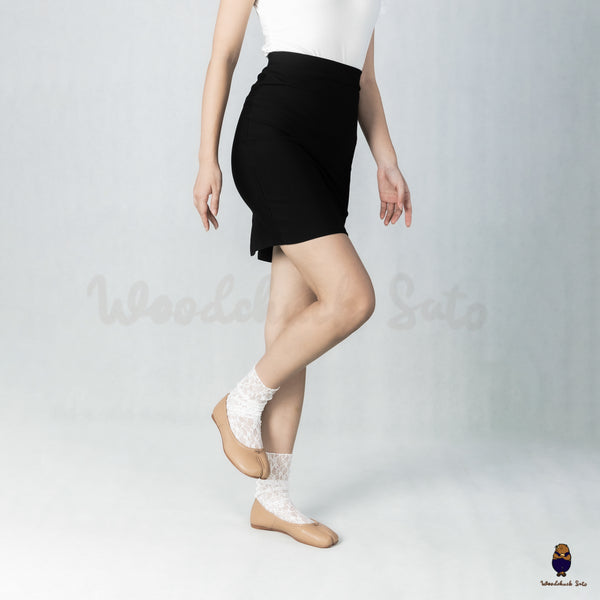 WoodchuckSato Beige Sheep Leather Split-Toe Tabi Ballet Flats