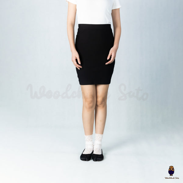 WoodchuckSato Black Silk Fabric Tabi Ballet Flats