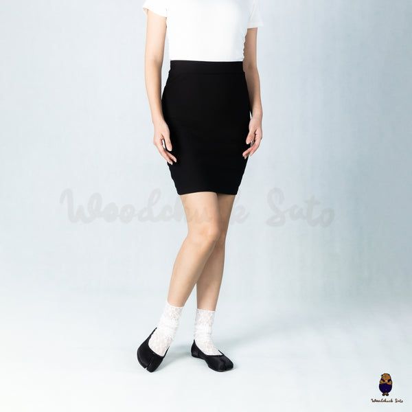 WoodchuckSato Black Silk Fabric Tabi Ballet Flats