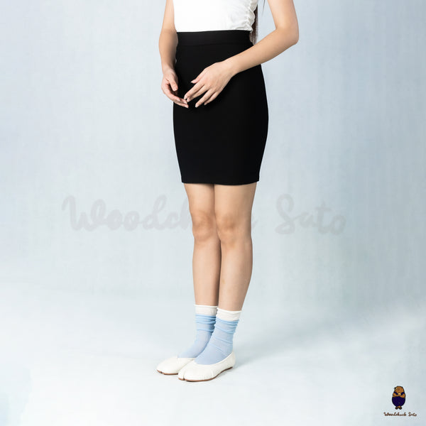 WoodchuckSato White Leather Tabi Ballet Flats with Ruched