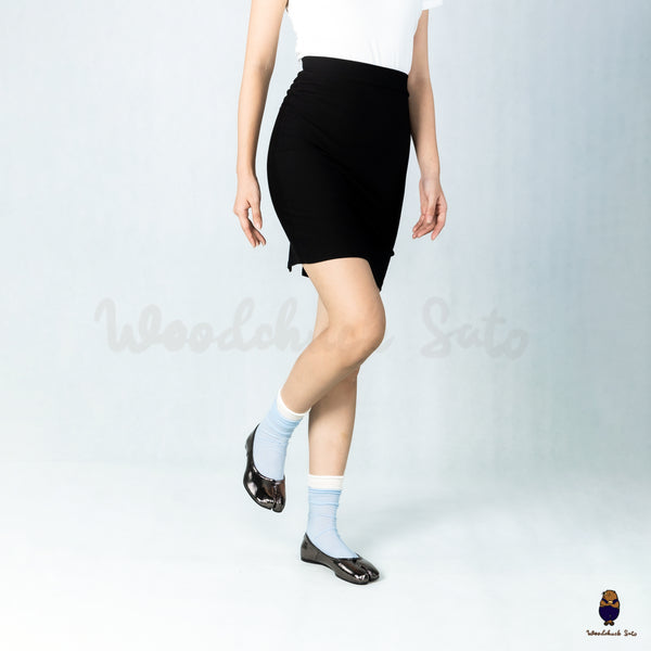 WoodChuckSato Cracked Metallic Black Cow Leather Tabi Ballet Flats