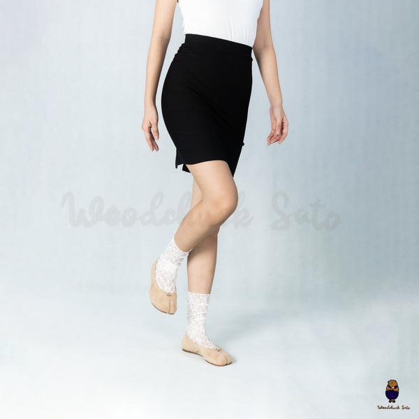 WoodChuckSato Beige Soft Fuzzy Cow Suede Tabi Ballet Flats