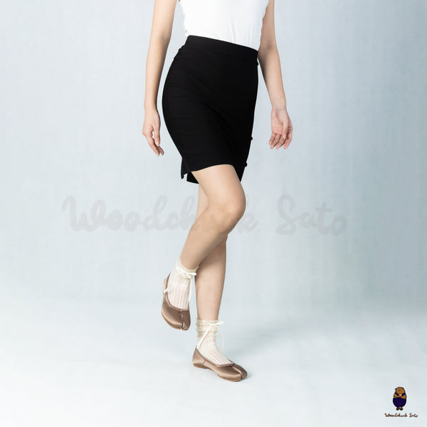 WoodchuckSato Bronze Silk Fabric Tabi Ballet Flats