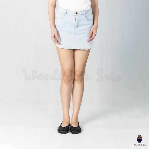 WoodchuckSato Black Leather Tabi Ballet Flats with Beige Elastic Strap & Ruched