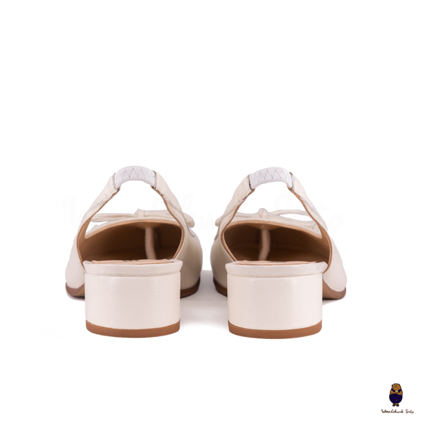 WoodChuckSato Sandalias de verano de piel de oveja con puntera dividida en color blanco Tabi, tacones bajos y banda elástica, tallas EU 35-45