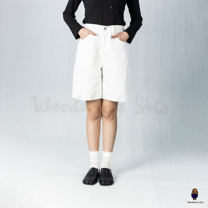 WoodchuckSato Black Matte Cow Leather Penny Strap Tabi Split-toe
