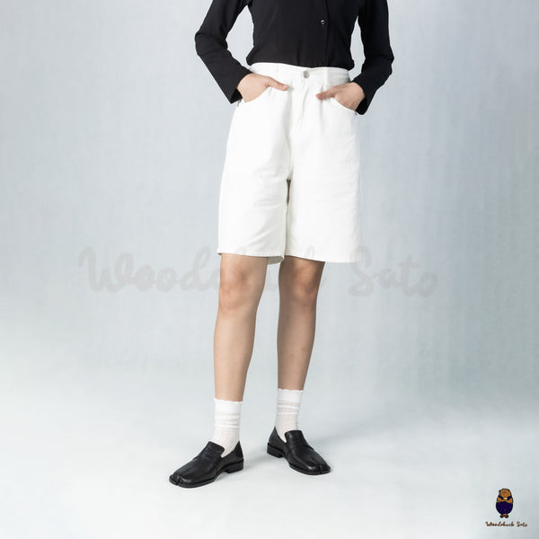 WoodchuckSato Black Cow Leather Penny Strap Tabi Loafers