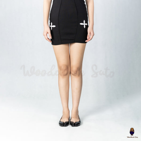 WoodchuckSato Black Patent Cow Leather Tabi Ballet Flats