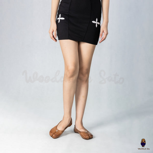 WoodchuckSato Tan Horse Leather Tabi Ballet Flats