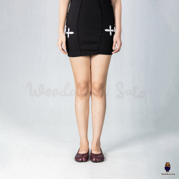 WoodchuckSato Burgundy Leather Tabi Ballet Flats