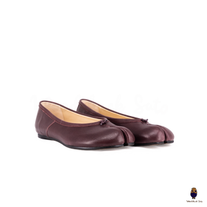 Woodchuck Sato Vintage Burgundy Leather Tabi Ballet Flats