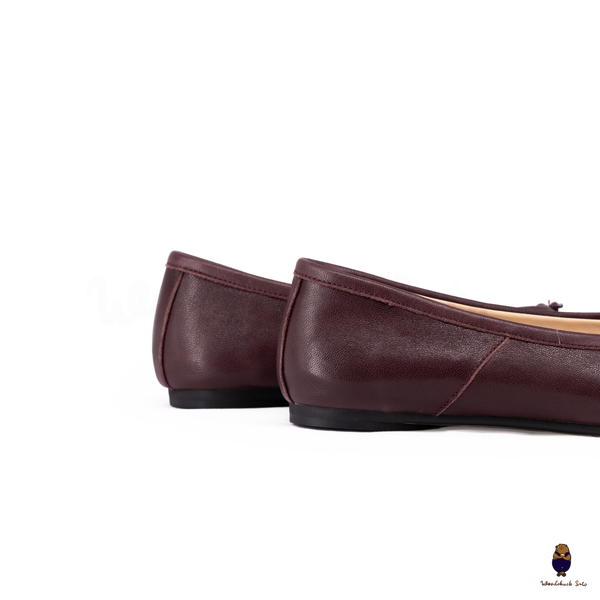 Woodchuck Sato Vintage Burgundy Leather Tabi Ballet Flats