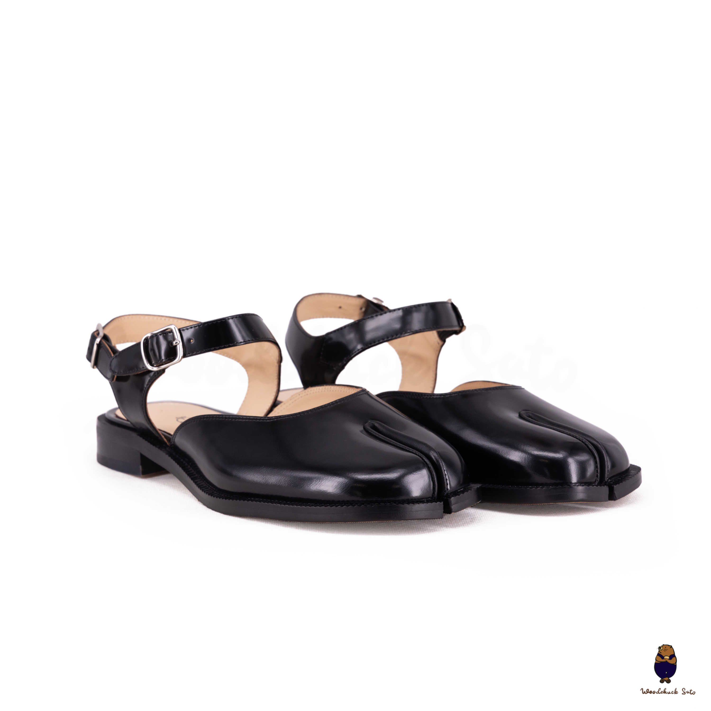 靴 Sheep Leather Tabi Sandals - black QIN_3216.png?v=1746005291