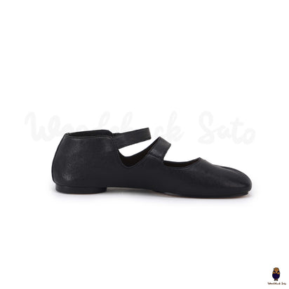 WoodChuckSato Women's Men's Black Tabi Split-Toe Sheep